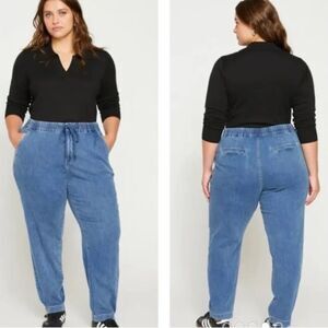 Universal Standard ComfortDenim Drawstring Jeans Straight Leg Blue Jeans size 1X